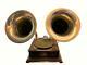 Old Talking Machine Vintage Hmv Phonograph Twin-horn Antique Gramophone Bg 028