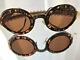 Old Vtg Christian Dior Cd2037 41a 28 130 Faux Turtleshell Round Sunglasses Cd