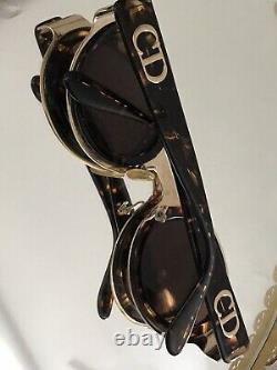 Old VTG Christian Dior CD2037 41A 28 130 Faux Turtleshell Round Sunglasses CD