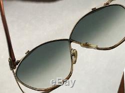 Old VTG Christian Dior CD 2056 41C Gold Butterfly Oversized Sunglasses Austria