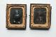 Old Vintage Antique Ambrotype Daguerreotype Photographs Portraits In Hinged Case