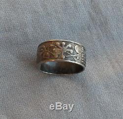 Old Vintage Antique Chinese Asian Silver Band Ring