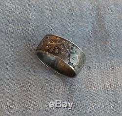 Old Vintage Antique Chinese Asian Silver Band Ring