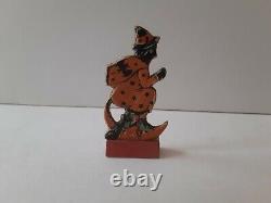 Old Vintage Antique Halloween German Skittle Game Flying Witch Bat Germany 1920s