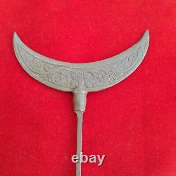 Old Vintage Arrowhead Engraved Indo Persian Mughal Rajput Kotah Bundi No Bow