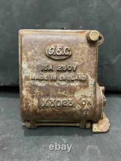 Old Vintage G. E. C 15a 250v X3023 Rustic Cast Iron Electric Fuse Meter, England