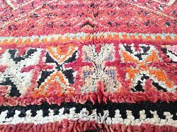 Old Vintage Moroccan Handmade Boujad Boujaad Rug Beni Ourain rug Azilal rug 6x9