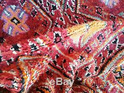 Old Vintage Moroccan Handmade Boujad Boujaad Rug Beni Ourain rug Azilal rug 6x9