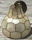 Old Vtg Antique Seashell Capiz Shell Shade Hanging Light Swag Lamp Chandelier