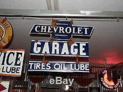 Old antique style vintage look Chevy dealer service garage sign large 3 piece