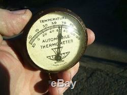 Original 1940' s 1950' s Vintage Accessory Automobile visor Thermometer gm bombs