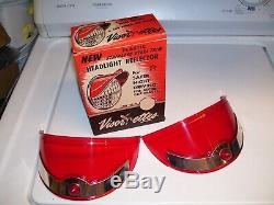 Original 1950' s Vintage nos Visor-ettes Headlight visor hoods old Rat Hot rod