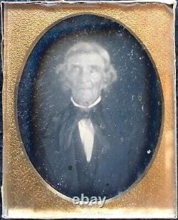 Pair Early 1840s Ninth Plate Daguerreotypes Old 1700s Man Wife Original Seals