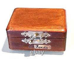Pair Vintage Antique Wood Compartment Watchmaker Repair Parts Storage Boxes Old