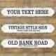 Personalised Old Fashioned Street Road Sign, Vintage Shell Style, Rusty Aged