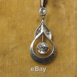 Platinum 18k Diamond Earrings. Edwardian. Antique. Old Mine Cut And Rose Diamond
