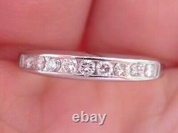 Platinum Antique Vintage Vs Diamond Eternity Wedding Ring Old Stamping Band Wow
