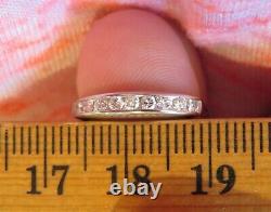 Platinum Antique Vintage Vs Diamond Eternity Wedding Ring Old Stamping Band Wow