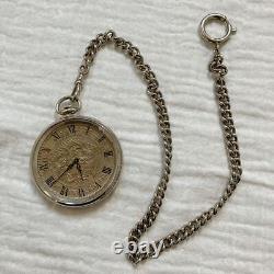 Pocket Watch One Yen Silver Coin Old Antique Vintage Collection Rare JAPAN JP