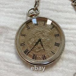Pocket Watch One Yen Silver Coin Old Antique Vintage Collection Rare JAPAN JP