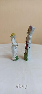 Pottery Porcelain Happy Young Mans Figurine Statue Antique Vintage Old Japan P9