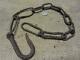 Rare Vintage Hand Forged Chain W Large Links Antique Farm Old Ship 8549