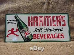 RARE Vintage Kramer's Beverage Sign Antique Old Cola Soda Drink Store 9156