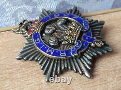 RARE Vintage old antique Badge medal award Masonic enamel silver 1927 R. M. I. G