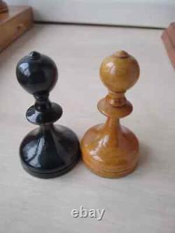 Rare 1950s USSR Soviet Vintage Tournament Chess Wood Antique Old Russian