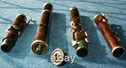 Rare Antique Vintage Old Wooden Irish Flute Wolf & Figg 8 Key Cocus