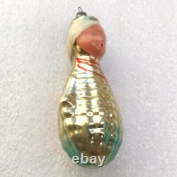 Rare Old Antique Vintage Glass Christmas Ornament X-mas Decoration Woman Corn