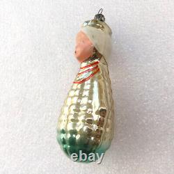 Rare Old Antique Vintage Glass Christmas Ornament X-mas Decoration Woman Corn