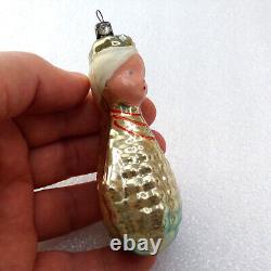 Rare Old Antique Vintage Glass Christmas Ornament X-mas Decoration Woman Corn