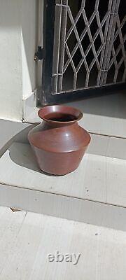 Rare South Indian Copper Water Pot Antique Vintage Old Home Decor Decorative E36