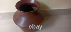 Rare South Indian Copper Water Pot Antique Vintage Old Home Decor Decorative E36