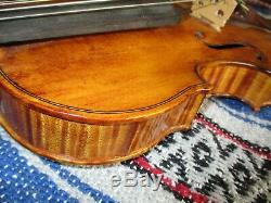 Rare Ugly Old Antique 1900 Vintage Italian 4/4 Violin GREAT Condition/Sound