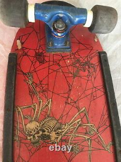 Rare Vintage Skateboard 80s Old School Kryptonics Tracker Sims Pig Spider Skelet