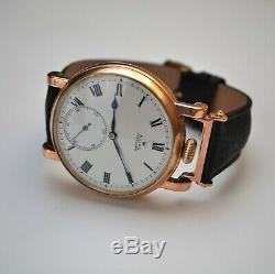 Rolex antique solid gold pilots military old WWII vintage mens watch bubbleback