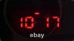 SILVER 1970s Old Vintage Style LED LCD DIGITAL Rare Retro Mens Watch 12/24 hr Om