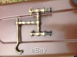 Solid brass Antique Kitchen mixer Taps Very Rare old vintage Belfast Sink