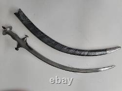 TULWAR Antique Vintage Damascus Sword Handmade Old Rare Collectible