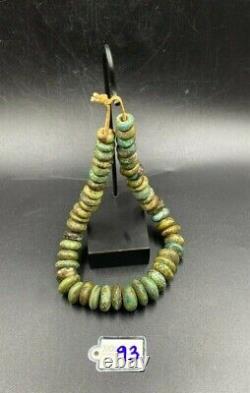 Tibetan Himalayan Vintage Antique Old Jewelry Turquoise Stone Amulet Beads Mala