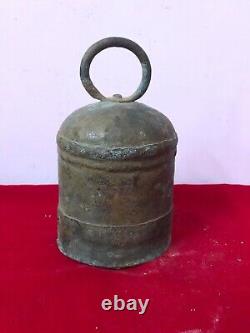 Traditionl Elephant Bell Made of Iron & Wood Antique Old Vintage Collectible D68