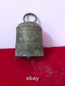 Traditionl Elephant Bell Made of Iron & Wood Antique Old Vintage Collectible D68