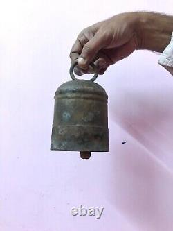 Traditionl Elephant Bell Made of Iron & Wood Antique Old Vintage Collectible D68