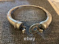 Tribal Necklace Hasli Old Silver Ethnic Antique Vintage Traditional Tribal