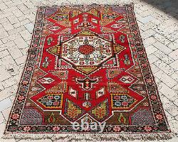 Turkish Rug 45''x71'' Vintage Old Anatolian Carpet 117x181cm