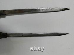 Two DAGGERS Antique Vintage Handmade Old Rare Collectible Straight