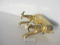 Victorian Brass Sink Mixer Taps Spout French Bath Basin Old Antique Vintage