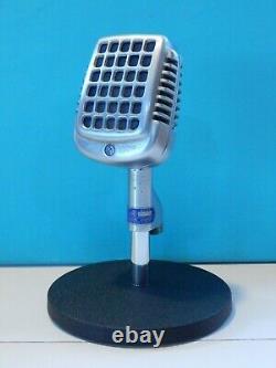 Vintage 1950S Shure 737A Microphone & Desk Stand Old Deco Antique Shure Prop USA